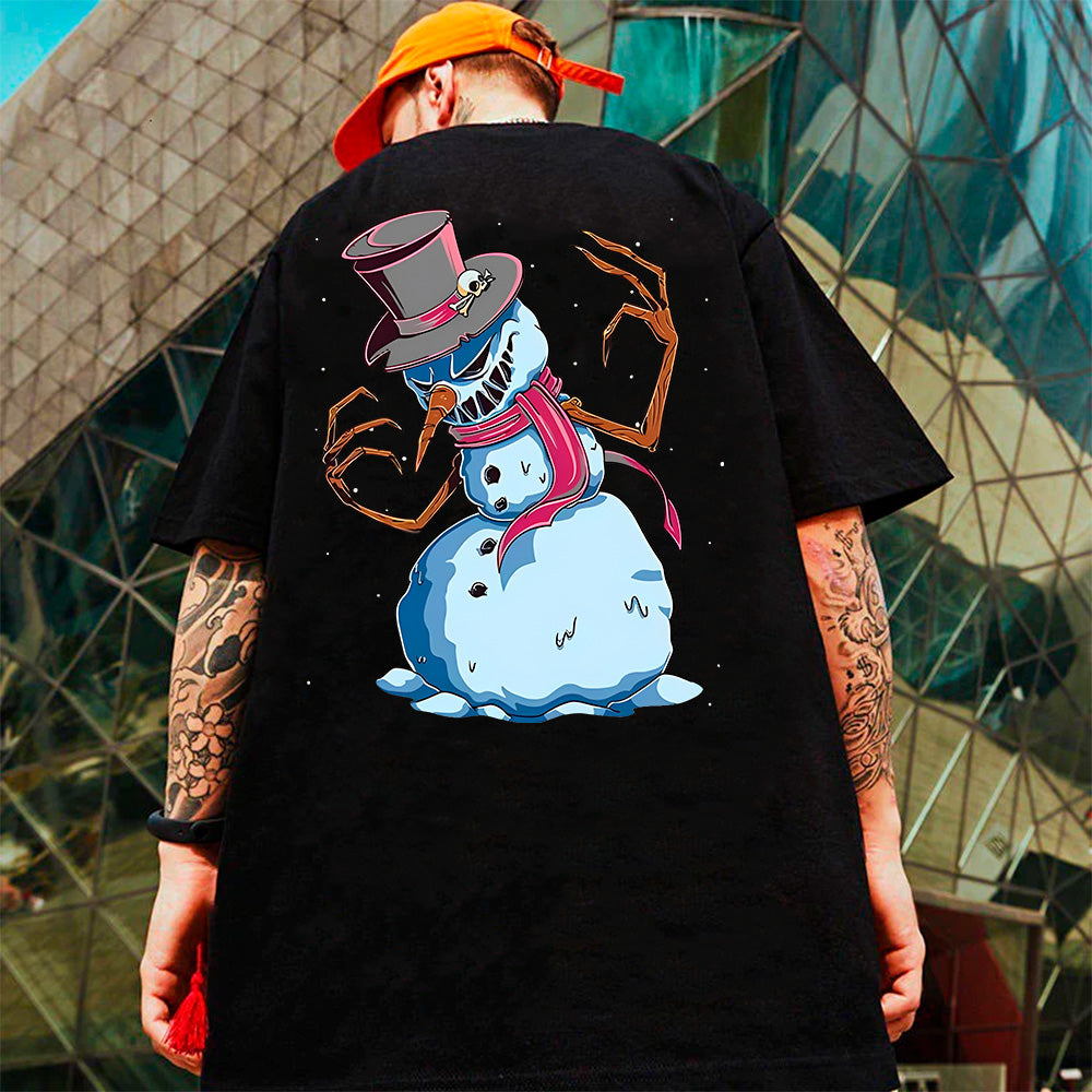 Camiseta Básica Evil Snowman Christmas