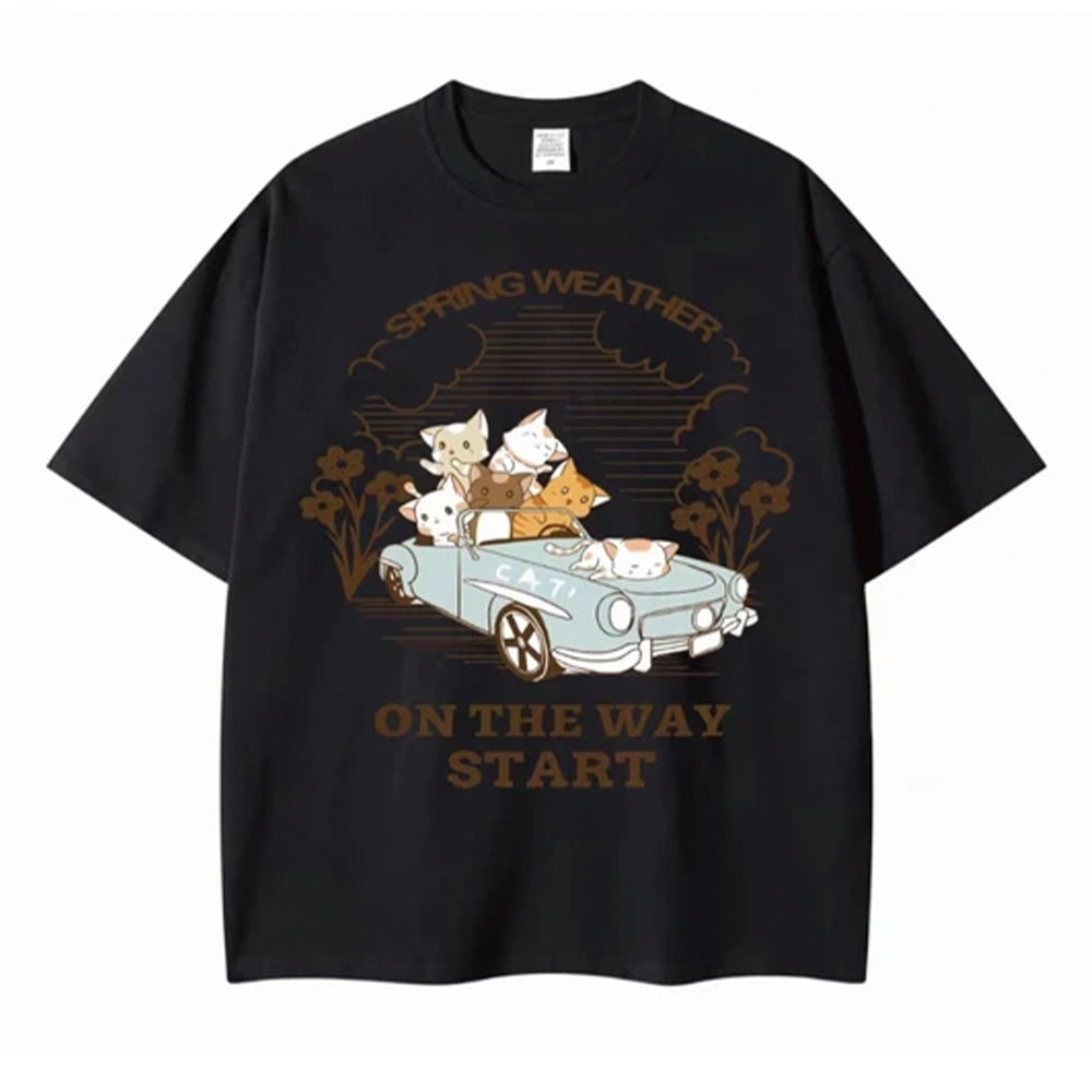 Camiseta Infantil Cats Driving