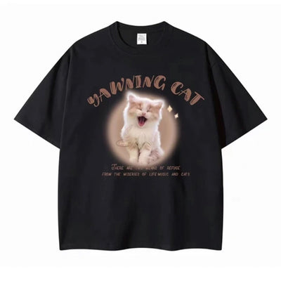 Camiseta Infantil Yawning Cat
