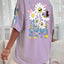Camiseta Feminina Estilo Coreano Flor Happy Feliz Flower