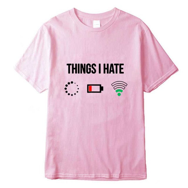 Camiseta Básica Things I Hate