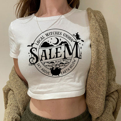 Camiseta Cropped Bruxas de Salem