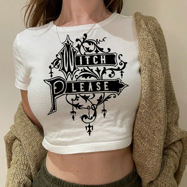 Camiseta Cropped Witch Please
