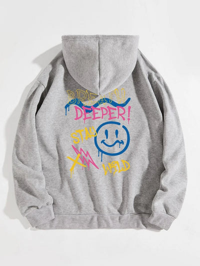 moletom canguru com estampa breath deeper