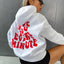moletom canguru com estampa loveyou -BRANCO