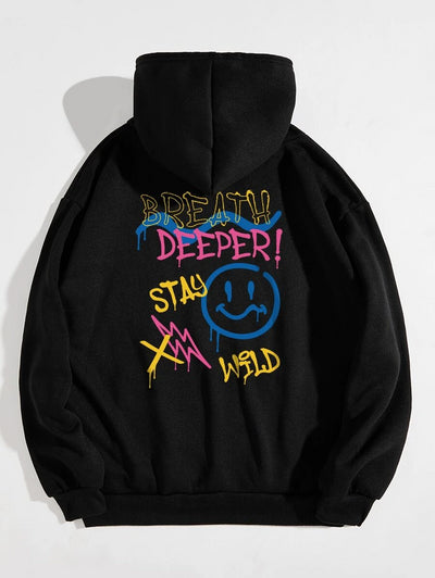 moletom canguru com estampa breath deeper