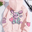 Moletom canguru com estampa coelho bunny