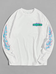 Blusa Moletom Gola Redonda Future Fire Fogo Mangas