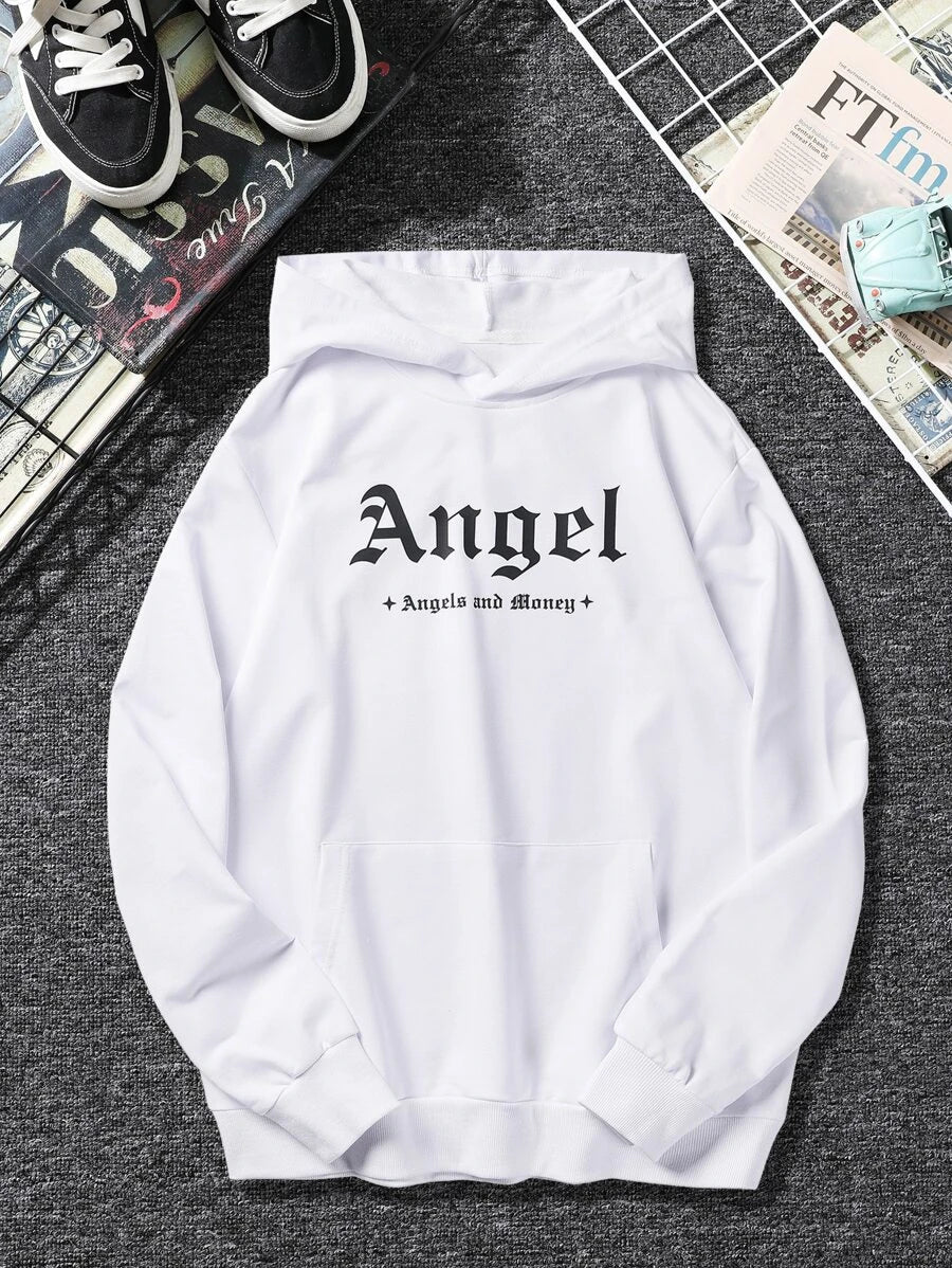 Moletom masculina com estampa angel - Branco