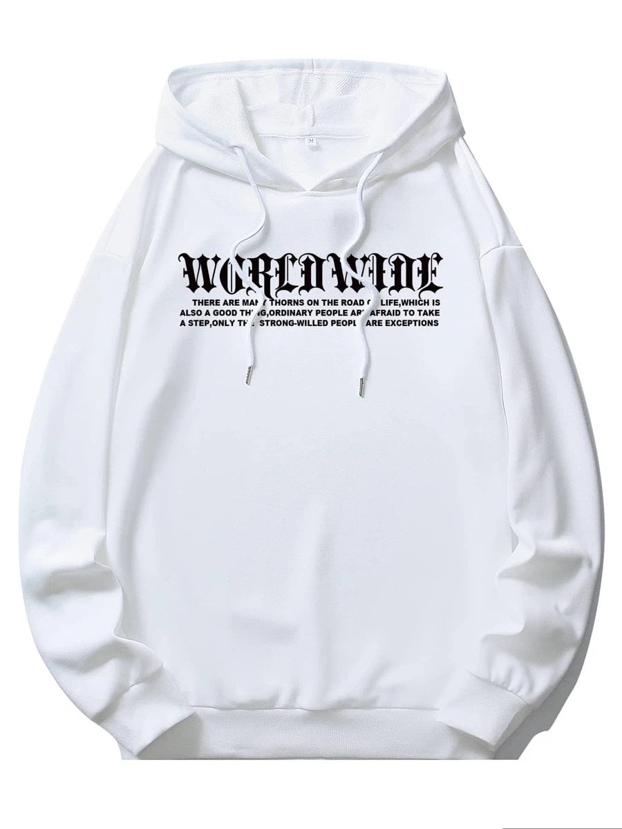 moletom canguru copm estampa worldwide Streetwear
