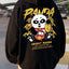 Moletom canguru com estampa panda da sorte - Preto