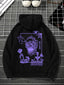 Blusa Moletom Masculino Skull Aranha Teia Scary - preto