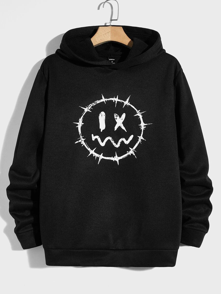 Blusa Moletom Masculino Smile Eltrowave - preto