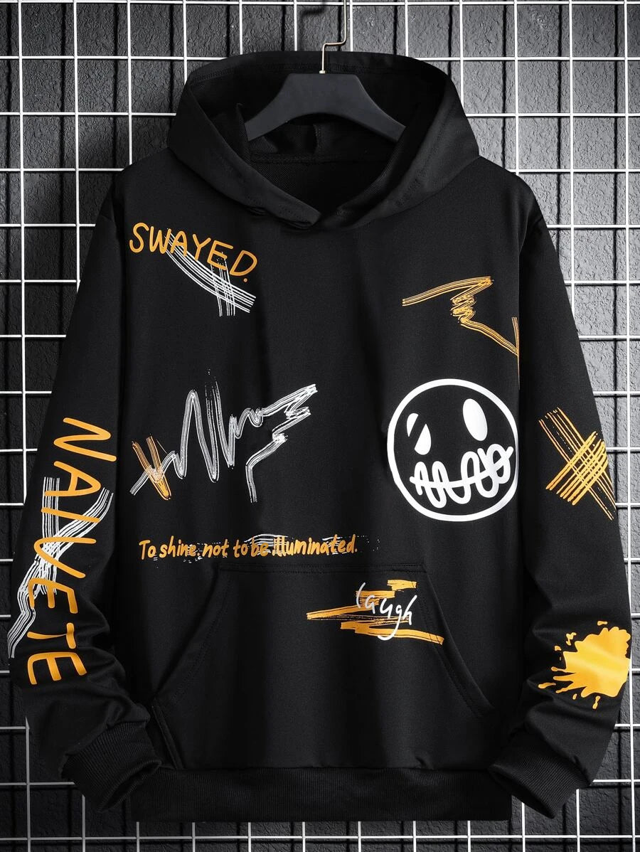 Blusa Moletom Masculino Swayed Smile Naivet - preto