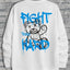 MOletom canguru com estampa urso sentado fight hard - Branco