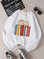Moletom Gola Redonda Unissex Meow Books
