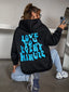 moletom canguru com estampa love you - PRETO