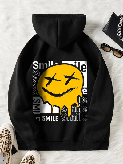 Blusa Moletom Smile Derretido - preto