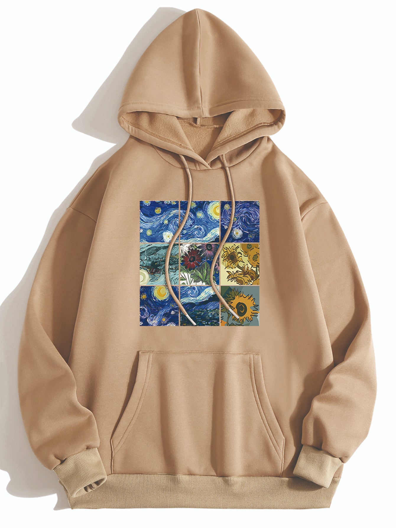 Moletom gola redonda com estampa van gogh girassol