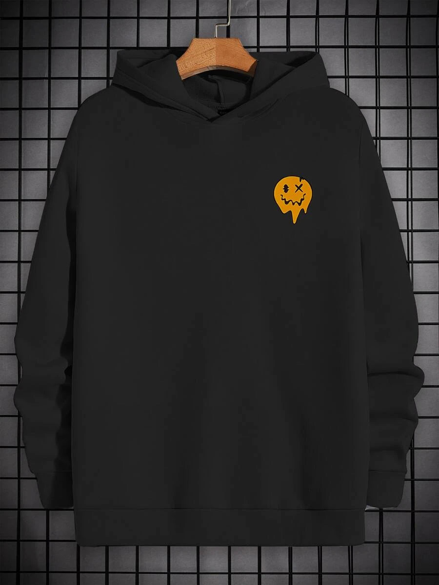 Blusa Moletom Masculino Smile Derretido - preto