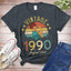 Camiseta Básica Algodão Vintage 1990 - cinza