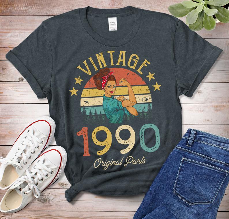 Camiseta Básica Algodão Vintage 1990 - cinza