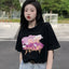 Camiseta Básica Com Estampa Sonho De Ursinho - Preto