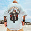 Camiseta Básica Unissex Com Estampa Motoqueiro Papai noel