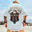 Camiseta Básica Unissex Com Estampa Motoqueiro Papai noel