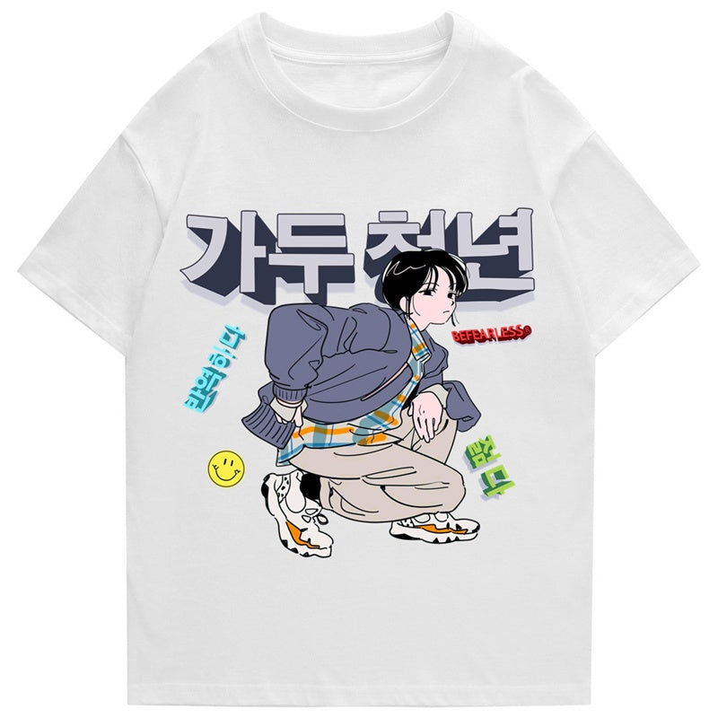 Camiseta Básica Com Estampa Menino Fashion Streetwear