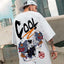 Camiseta Básica Escrito Cool Street com Grafite Art- Branco