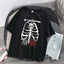 Camiseta básica com estampa esqueleto caveira