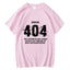 camiseta básica com estampa error 404
