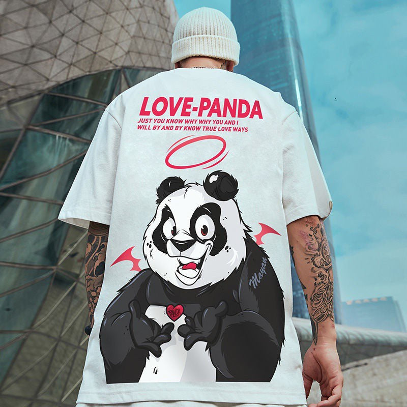Camiseta Básica Love Panda- BRANCO 