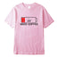 Camiseta básica com estampa bateria café