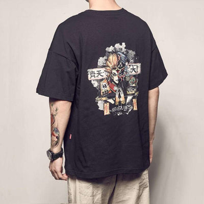 Camiseta Básica Com Estampa Homem SAmurai