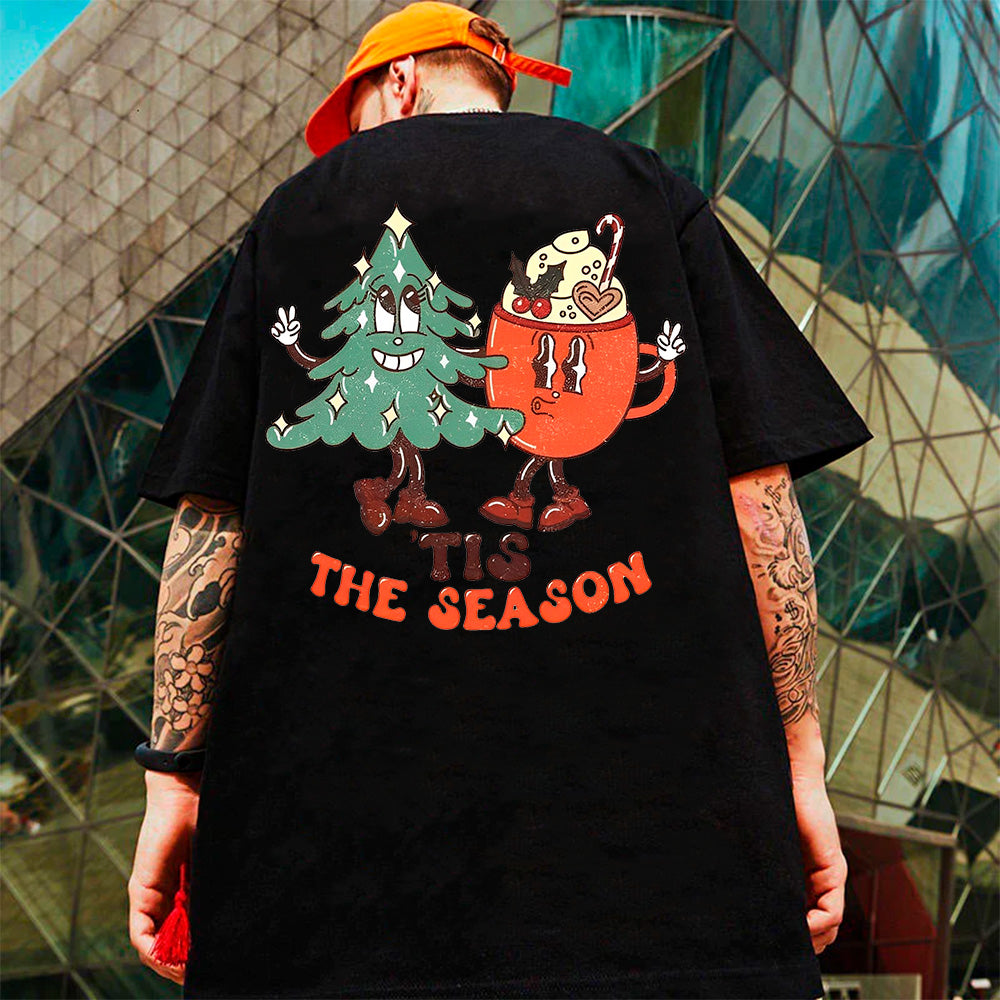 Camiseta Básica Masculina Com Estampa Arvore De NAtal
