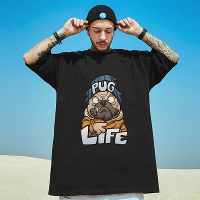 Camiseta Básica Com Estampa Pug Cachorro