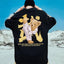 camiseta básica preta com estampa ursinho kung fu - Preto
