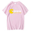 Camiseta básica com estampa pac man Copo De leite