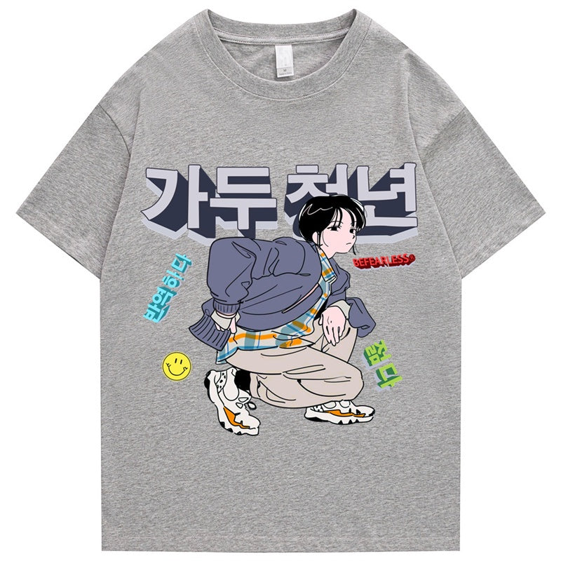 Camiseta Básica Com Estampa Garoto Streetwear
