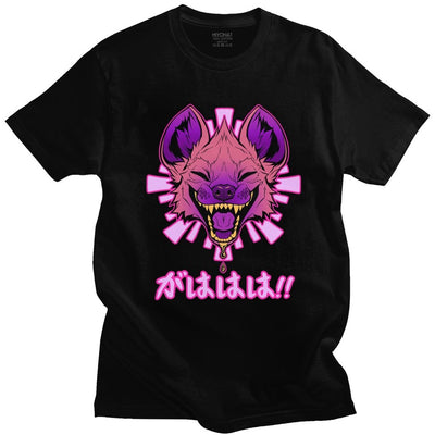 Camiseta Básica Com Estampa Hiena Animal Selvagem