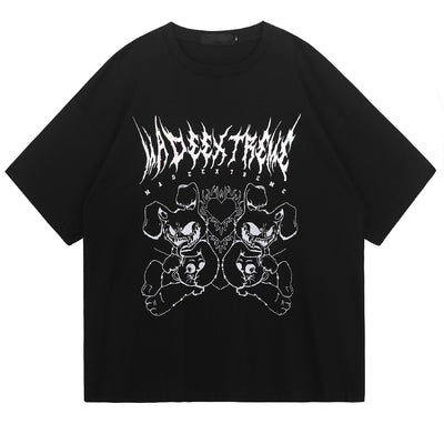Camiseta Básica Com Estampa Ursinhos Demoníacos
