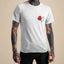 Camiseta Básica Unissex Rosa Japonesa - branco