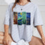 Camiseta Basica Com Colagens  -VAN GOGH ART- Cinza 