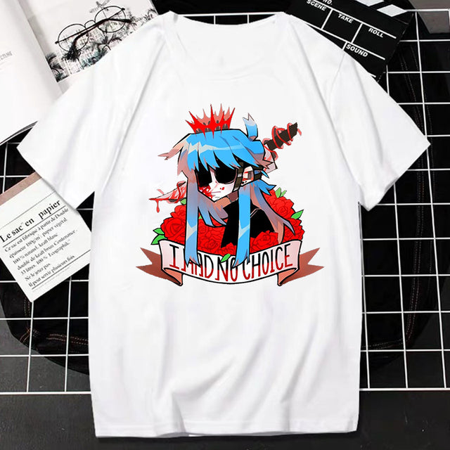 Camiseta básica com estampa menino rosas