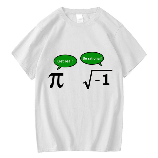 Camiseta Básica Pi e Raiz Imaginária Funny Joke Branco