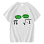 Camiseta Básica Pi e Raiz Imaginária Funny Joke Branco