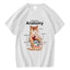 camiseta básica com estampa anatomia do gato