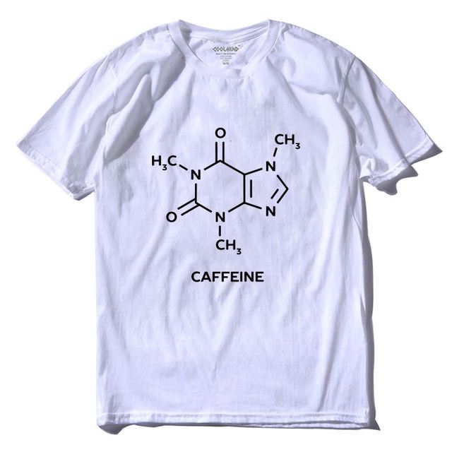 Camiseta Básica Caffeine Cafeína Branco